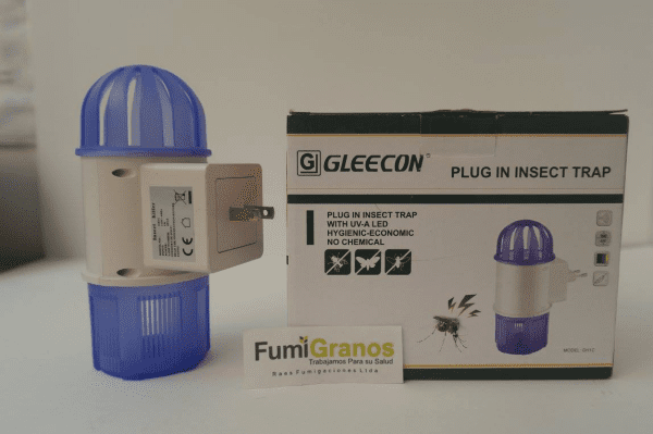 LAMPARA TUBO LUZ LED CON EXTRACTOR  PARA INSECTOS GLEECON PORTATIL